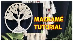 the macrame tree is made with beads and tassels