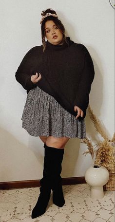 Plus Size Rocker Chic Outfits, Plus Size Rocker Chic, Long Black Cardigan Outfit, Fashion Outfits Design, Chic Outfits Fall, Plus Size Rocker, Rocker Chic Outfits, Curvy Winter Outfits, Plus Size Winter Outfits