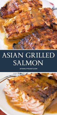 Pasta Salad Salmon, Grilled Salmon Recipe, Asian Grill, Asian Salmon, Recipes With Soy Sauce, Salmon Marinade, Grilled Salmon Recipes, Fresh Salmon, Ina Garten Recipes