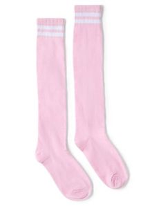 Add a stunning accent to your favorite outfit when you wear these White Stripe Pink Knee High Socks. These stylish socks are exactly what you need to complete your look! Material: Polyester, spandex Care: Machine wash Imported Pink Knee High Socks, Style Socks, Stylish Socks, Knee High Socks, Fashion Socks, High Socks, Knee High, Polyester Spandex, White Stripe