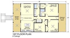 the floor plan for a small house with three bedroom and an attached bathroom area,