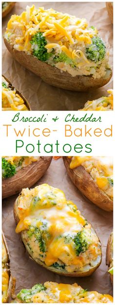 broccoli and cheddar twice baked potatoes