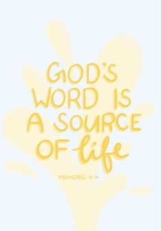 the words god's word is a source of life