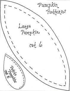 the pattern for pumpkin pies is shown in black and white, with words on it