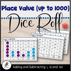 place value up to 100 dice roll game