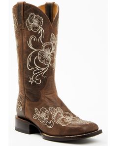 Shyanne Women's Lasy Western Boots - Broad Square Toe, Brown Quinceanera Boots, Mexican Botas, Vaquera Boots, Mexican Boots, Modern Cowgirl, Twisted X Boots, Womens Cowgirl Boots, Wedding Boots, Western Look