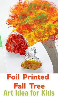 an art project for kids to make fall trees