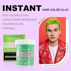 Colored Hair Mud Long-lasting Styling One-time Hair Easy To Rinse Naturally 9-color Styling Wax Features: 1. Natural ingredients: Made of plant extracts, no scalp irritation, environmentally friendly, and to health 2. Smells great, has medium hold, starts out quite moist, then becomes matte, and sets quickly 3. It takes a few seconds to change your hairstyle, multiple color changes. Easily change your look by dyeing your hair 4. Easy to use, clean, long-lasting, refreshing and portable, for dail Mini Printers, Hairstyle At Home, Reusable Drinking Straw, Dyed Red Hair, Singles Events, Party Straws, Costume Parties, Hair Towel, Hair Easy