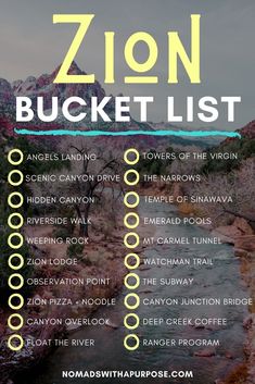 the arizona bucket list with mountains in the background