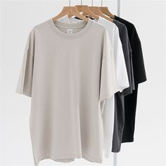 Men's Cotton Dropped Sleeve Round Neck T-Shirt Plain T Shirt, Basic Solid Color T-shirt For Streetwear, Plain Cotton T-shirt For Streetwear, White Plain T-shirt For Streetwear, White Round Neck T Shirt Men, Basic Black Unisex T-shirt, Unisex Clothes, Basic Shirts, Black Pattern