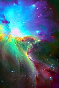 an image of a colorful space with stars