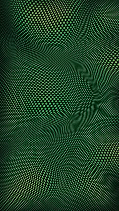 an abstract green background with wavy lines and dots in the center, as if it is moving