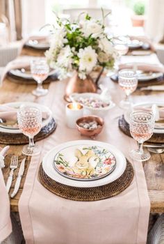 Pottery Barn Easter, Easter Tablescapes, Spring Tablescapes, Beautiful Table Settings