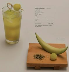 an image of a banana and some sort of drink