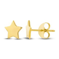 Shimmering stars are polished to a high shine in these playful women's star stud earrings. Fashioned in 14K yellow gold, the earrings secure in place with friction backs. Jewelry Star, Star Stud Earrings, Jared The Galleria Of Jewelry, Star Earrings Stud, Hoop Earring Sets, Star Studs, Gold Price, Heart Studs, Heart Jewelry