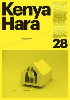 an advertisement for kenya hara featuring a dog in a house with the words 28 below it