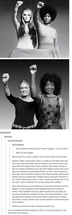 two women in black and white with one holding her hands up while the other holds her head