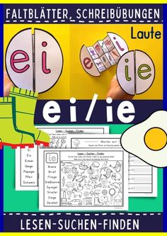 an image of a poster with the words eie / ie in german and english