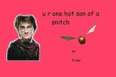 For the Qudditch lover: | Community Post: The 18 Best Valentine's Day Cards For The Harry Potter Addict In Your Life Valentines Cards Tumblr, Harry Potter Valentines Cards, Valentines Day Card Memes, Meme Valentines Cards, Bad Valentines Cards, Harry Potter Valentines, Bad Valentines, Harry Potter Cards, Vday Cards