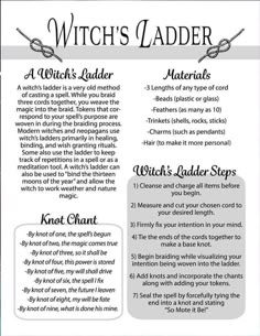 Witches Ladder Spell, Witch's Ladder Diy, Witch’s Knot Meaning, Witches Ladder Meaning, Witch’s Ladder, Modern Witch Altar, Witch Diy Crafts Witchcraft, Litha Crafts