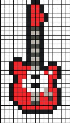 a cross stitch pattern with an image of a red and black bird on it's face