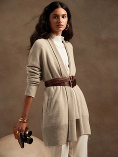 Cashmere Long Cardigan Sweater | Banana Republic Belted Cardigan Outfit, Beige Cardigan Outfit, Banana Republic Outfits, Winter Cardigan Outfit, Knit Cardigan Outfit, Sweater Outfit Ideas, Long Cardigan Outfit, Sweaters Outfit, Cardigan Sweater Pattern