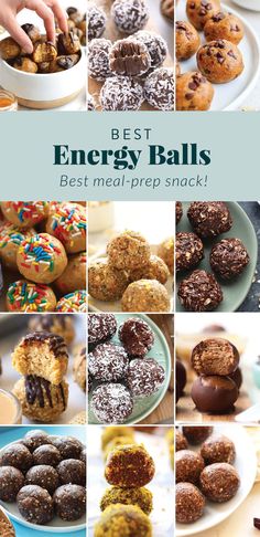 the best energy balls recipe for breakfast, snack and dessert with chocolate covered doughnuts