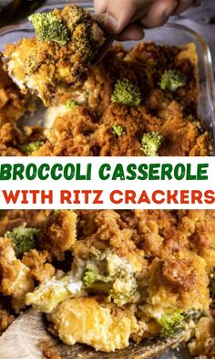 Broccoli Casserole with Ritz Crackers and Mayonnaise collage image Make Ahead Broccoli Cheese Casserole, Broccoli Cheddar Casserole Ritz Crackers, Brocoli Casserole Recipes, Broccoli Casserole With Ritz Crackers, Fresh Broccoli Casserole, Casserole With Ritz Crackers, Broccoli Cheese Casserole Easy, Broccoli And Cheese Recipe, Easy Broccoli Casserole