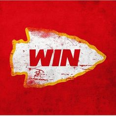 a red background with the word win painted on it