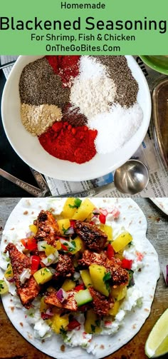 the ingredients to make blackened seasoning for shrimp, fish and chicken