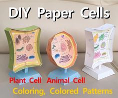 three different types of cell phones are shown with the text, diy paper cells