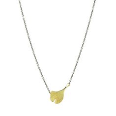 John Iversen Mixed Metal Baby Ginkgo Necklace | Quadrum Gallery Ginko Leaf Necklace, Metal Baby, Gingko Leaves, Ginkgo Leaf, Elegant Necklace, Gold Baby, Leaf Necklace, Elegant Necklaces, Mixed Metals