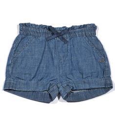 Petit Lem Little Girls Dark Blue Woven Denim Shorts Dark Blue Denim Shorts Elastic Waist Cuffed Shorts 2 Front Pockets Small Navy Ribbon Bow At Front Waist For Embellishment Faux Back Pockets 100% Cotton Machine Wash Cold Gentle Cycle / Tumble Dry Low Navy Ribbon, Dark Blue Denim, Cuffed Shorts, Blue Denim Shorts, Ribbon Bow, Dark Denim, Short Girls, Kids Bottoms, Ribbon Bows