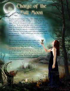 a woman holding a wine glass in front of a full moon with the words charge of the fall moon