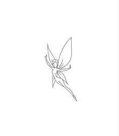 a drawing of a fairy on a white background