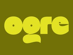 the word oore is written in yellow on a green background