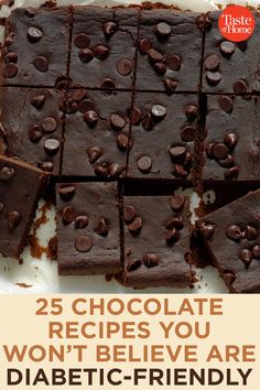 25 Chocolate Recipes You Won't Believe Are Diabetic-Friendly Chocolate Desserts For Diabetics, Baking For Diabetics Delicious Recipes, Dieabitic Recipes Sweets, Dieabitic Dessert Recipes, Prediabetic Dessert Recipes, Desserts For Diabetics Type 2, Low Carb Desserts For Diabetics, Deserts For Diabetics, Chocolate For Diabetics