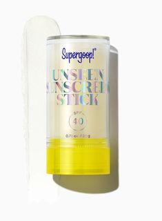 A 100% invisible sunscreen stick for on-the-go, clear sun protection that helps reduce the appearance of oil & shine & glides seamlessly over makeup. Supergoop Unseen Sunscreen, Clear Sunscreen, Unseen Sunscreen, Best Spf, Over Makeup, Skincare Habits, Daily Sunscreen, Sunscreen Stick, Healthy Skin Care