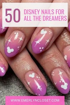 Disney nails + summer disney nails + disney nail designs Disney Up Nails, Disney Nails For Kids, Disney French Tip Nails, Simple Disney Nails Short, Summer Disney Nails, Disney Gel Nails, Princess Nail Designs, Simple Disney Nails