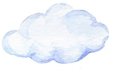 a watercolor drawing of a cloud on a white background with space for your text