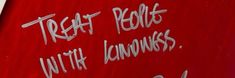 graffiti written on the side of a red sign that says treat peddles with lanoviss