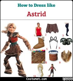 how to dress like astrid from the animated movie, frozen water and ice age