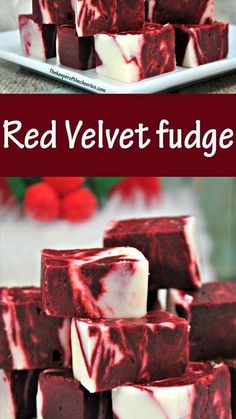 red velvet fudge is the perfect dessert for valentine's day or any special occasion