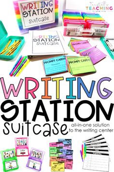 writing station for students to use in the classroom