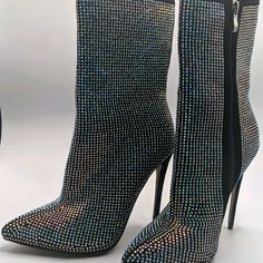 Nwot Simmi London Rhinestone Stiletto Heel Boots. Size 5 Heels 5" Original Box Not Available Stiletto Heel Boots, London Shoes, Stiletto Boots, Heel Boots, Stiletto Heel, Shoes Heels Boots, Shoes Women Heels, Heeled Boots, Stiletto Heels