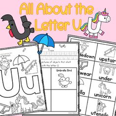 all about the letter u printable worksheet