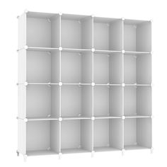 PRICES MAY VARY. Large Storage System: Each cube size is 11.8"x11.8"x11.8"(30 x 30 x 30cm), storage bins up to 11” fit into it; 16 cube shelves units provide enough space to store books, clothes, toys, shoes, bags, purse, potted plants, files, yarn, artworks, etc. It will be an ideal storage organization to store and display your daily items High Stability: Thick and tough pp panels, solid metal frame, high-hardness ABS resin connectors and unique internal interlocking design are together creati White Cube Shelves, Yarn Shoes, Cube Bookshelf, Storage Closet Shelving, Bookshelf Diy, Cube Storage Organizer, Closet Clothes Storage, Cube Storage Shelves, Wooden Mallet