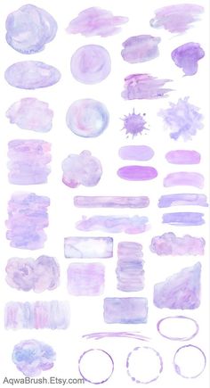 watercolor brushes are used to create different shapes