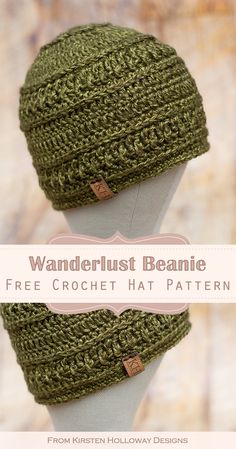 the free crochet hat pattern from knitter hollowy designs is perfect for beginners