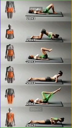 an image of a woman doing exercises for her butts and back in the same position